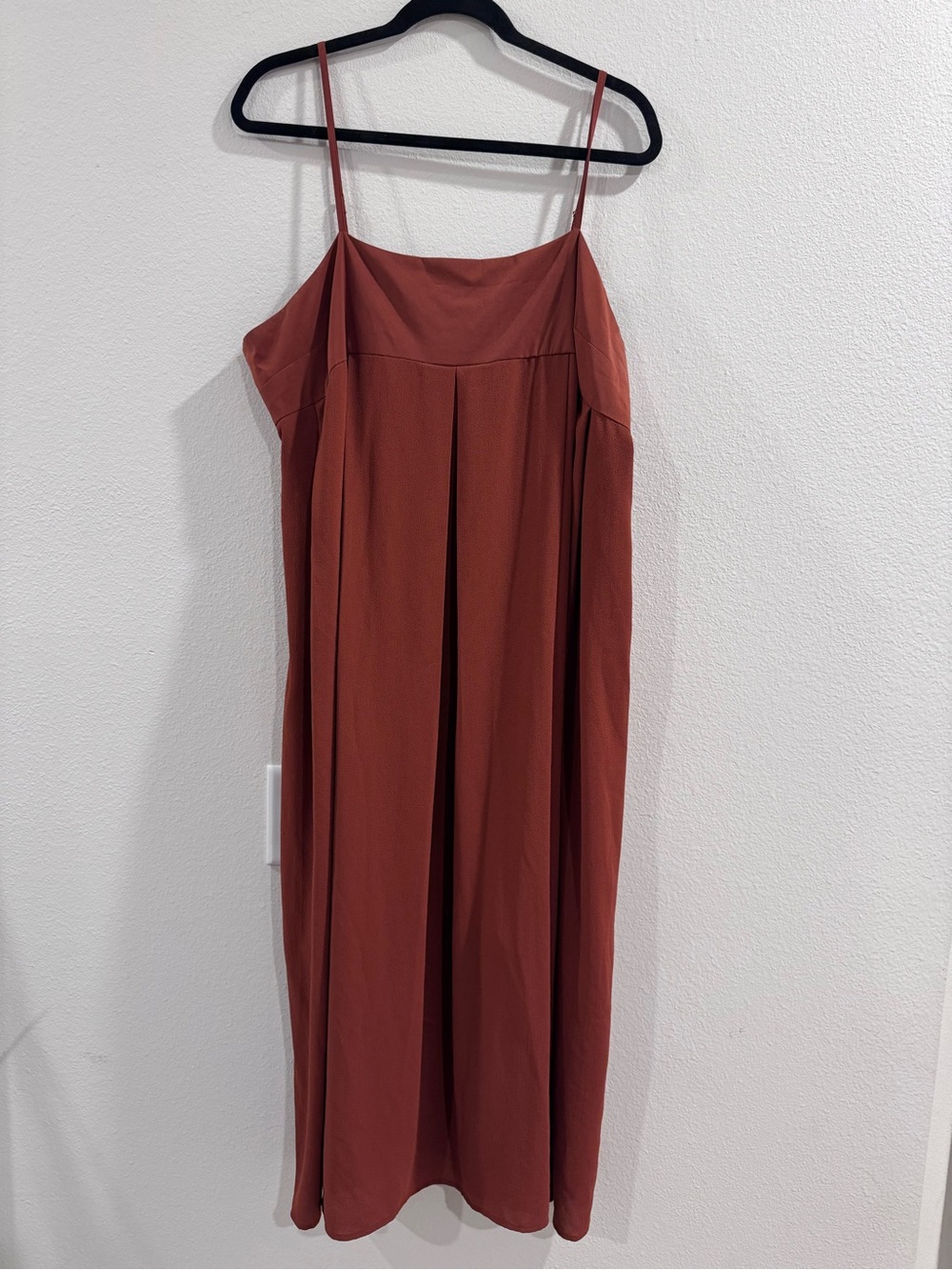 Who What Wear Rust Brown Midi Slip Dress